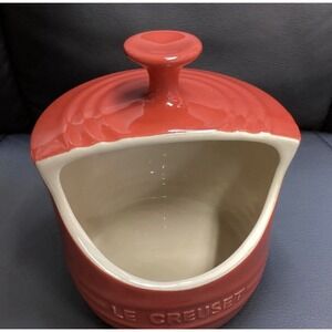 Le Creuset Red Stoneware Salt Pig 10oz 0.3L Kitchen Crock 18-17